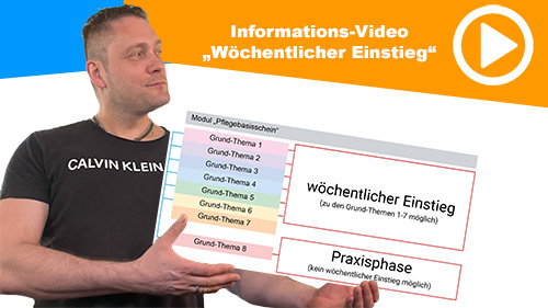 Informations Video wochentlicher Einstieg Pflegebasisschein 2 500px