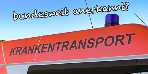 Transportsanitater Wird der Abschluss zum Rettungssanitater bundesweit anerkannt 2